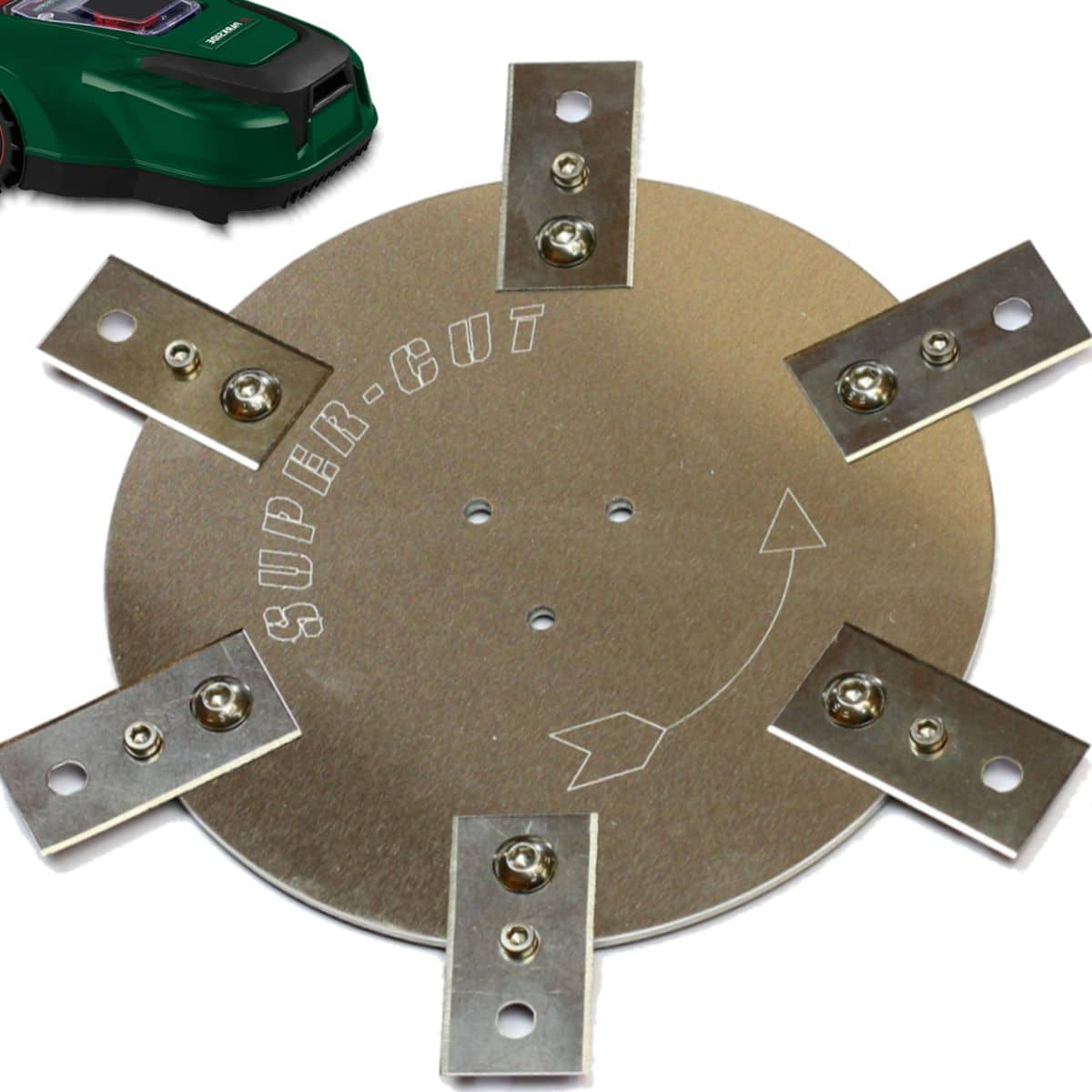 Messerscheibe für Parkside PMRDA 220mm Edelstahl  / Aluminium - 6 feststehende Klingen - Heavy Duty!  