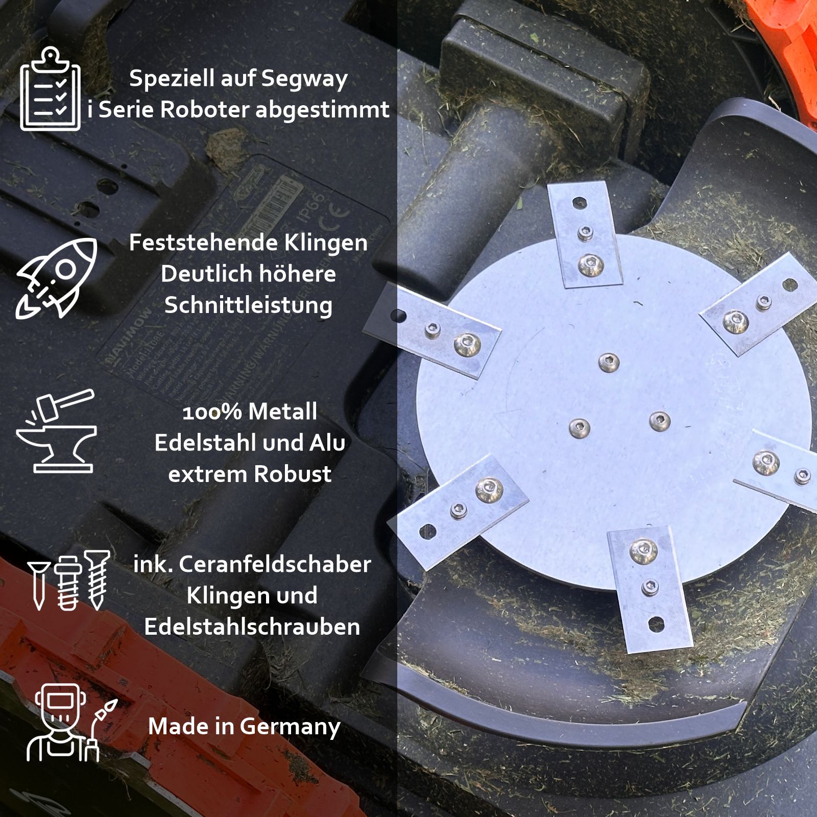 Messerscheibe Für Segway Navimow Mähroboter I105e I108e I110N - 6er Klingen Set